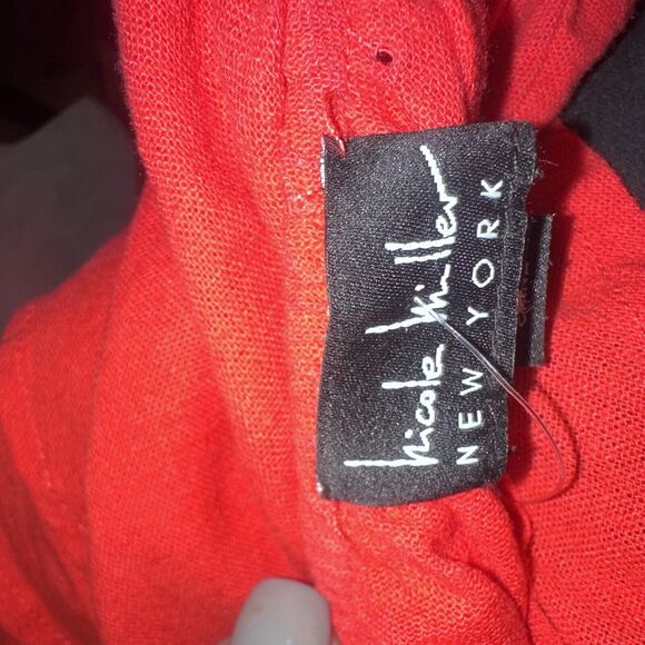 NEW NICOLE MILLER Red One Shoulder Fit N Flare Dress Women’s Size Small NEW - Picture 9 of 11